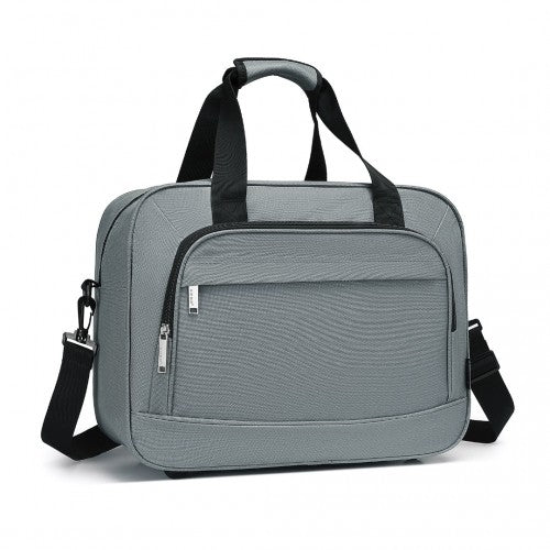 TVK2456 - Kono Water-Resistant Carry-On Cabin Bag with Laptop Compartment for Business Weekend & Daily Use - Grey