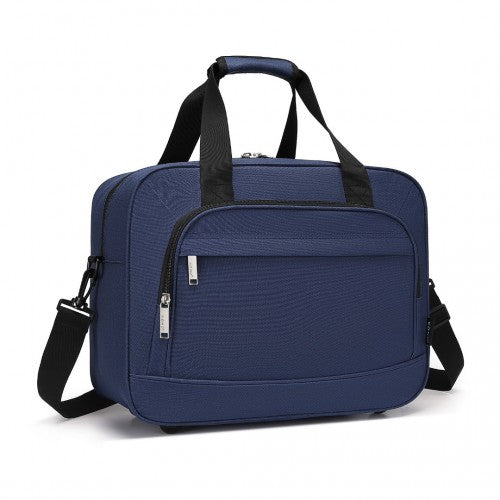 TVK2456 - Kono Water-Resistant Carry-On Cabin Bag with Laptop Compartment for Business Weekend & Daily Use - Navy