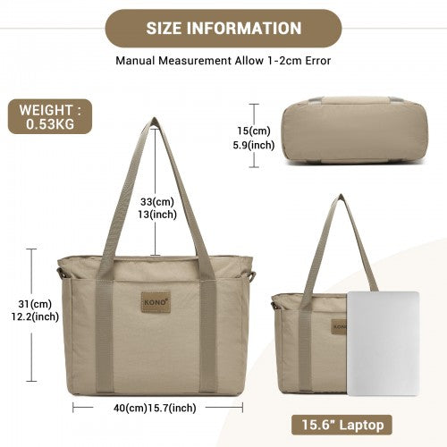 Kono TVK2515 khaki crossbody bag – detail view 6