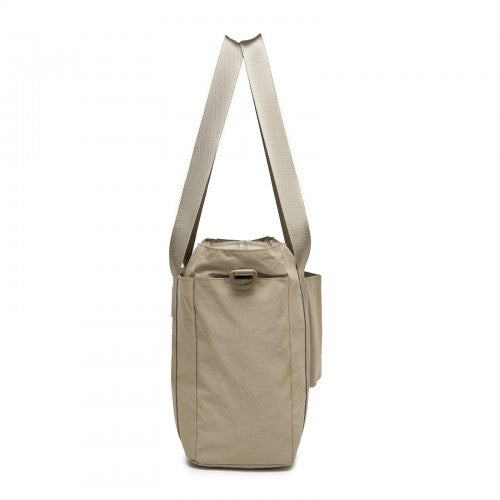 Kono TVK2515 khaki crossbody bag – rear view