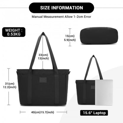 Kono TVK2515 black crossbody bag – detail view 6