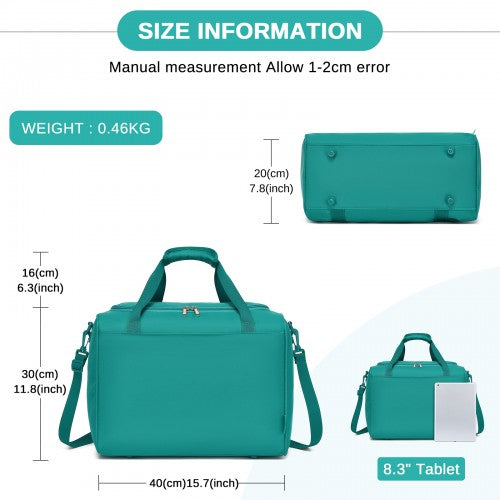 Kono TVK2521 40×30×20 cm blue and green travel bag – detail view 6