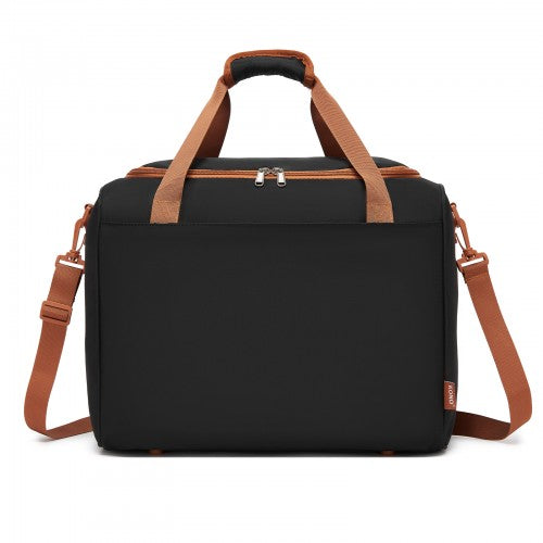 Kono TVK2521 40×30×20 cm black and brown travel bag – side view