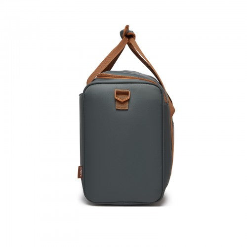 Kono TVK2521 40×30×20 cm grey and brown travel bag – rear view