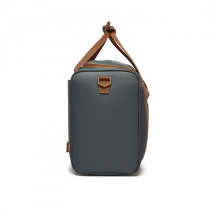 Kono TVK2521 40×30×20 cm grey and brown travel bag – rear view