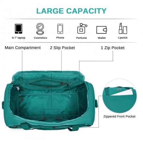 Kono TVK2521 40×30×20 cm blue and green travel bag – detail view 8