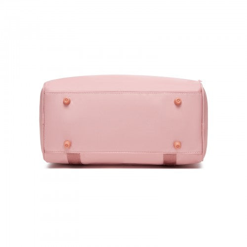 TVK2521 - Kono Compact and Lightweight 40×30×20 Personal-Item Travel Bag - U-Zip Wide Opening And Trolley Sleeve - Nude