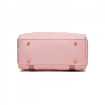 TVK2521 - Kono Compact and Lightweight 40×30×20 Personal-Item Travel Bag - U-Zip Wide Opening And Trolley Sleeve - Nude