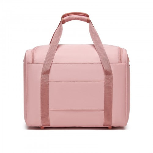 TVK2521 - Kono Compact and Lightweight 40×30×20 Personal-Item Travel Bag - U-Zip Wide Opening And Trolley Sleeve - Nude