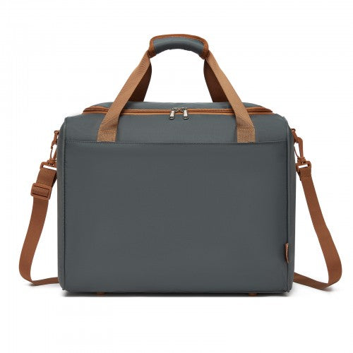 Kono TVK2521 40×30×20 cm grey and brown travel bag – side view