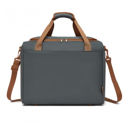 Kono TVK2521 40×30×20 cm grey and brown travel bag – side view