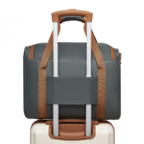 Kono TVK2521 40×30×20 cm grey and brown travel bag – detail view 10