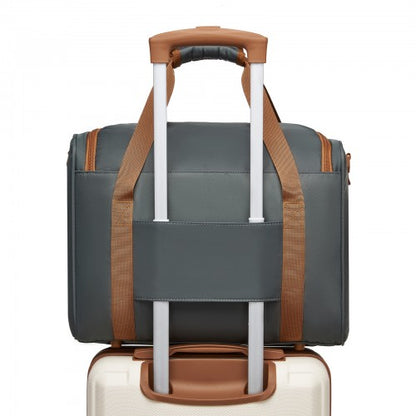 Kono TVK2521 40×30×20 cm grey and brown travel bag – detail view 10