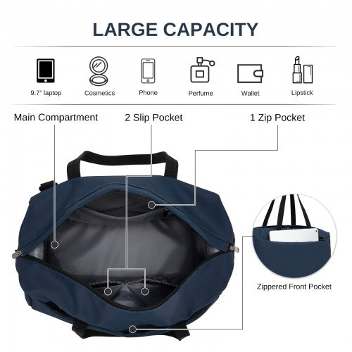 Kono TVK2522 40×30×20 cm navy travel bag – detail view 8