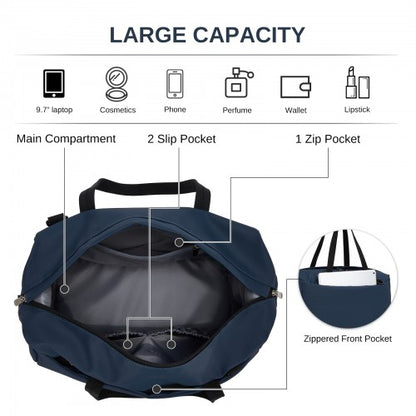 Kono TVK2522 40×30×20 cm navy travel bag – detail view 8