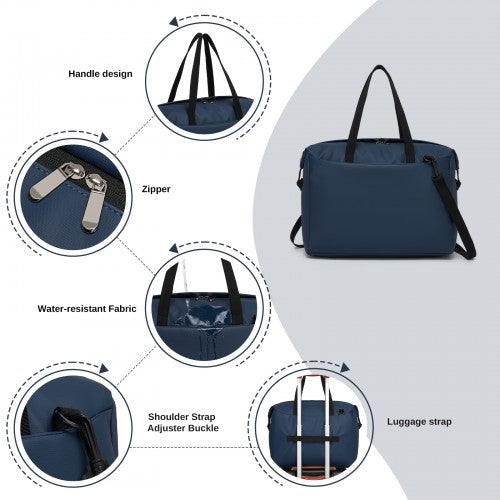 Kono TVK2522 40×30×20 cm navy travel bag – detail view 7