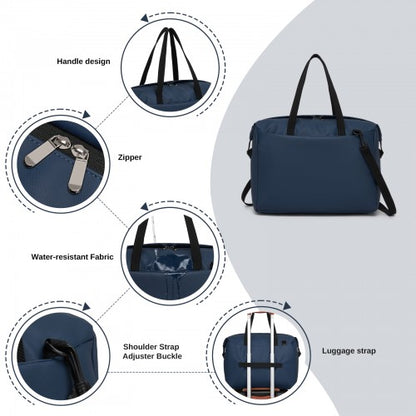 Kono TVK2522 40×30×20 cm navy travel bag – detail view 7