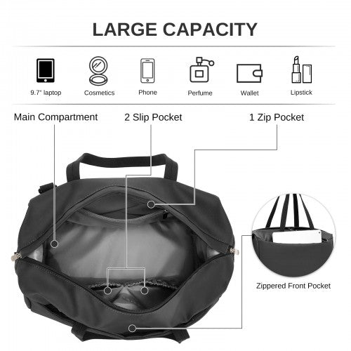 Kono TVK2522 40×30×20 cm black travel bag – detail view 8