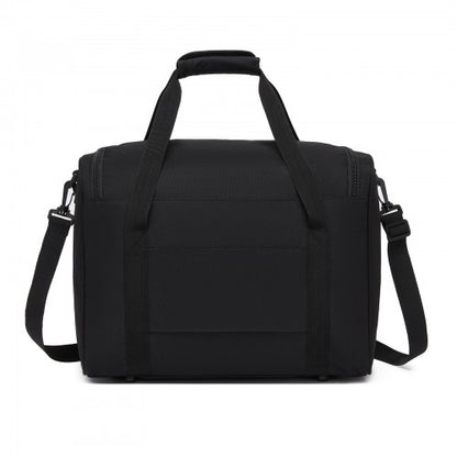 TVK2526 - Kono Spacious Airline-Approved Cabin Travel Duffel (40×30×20 cm) - Roomy Weekender with U-Zip Opening - Black