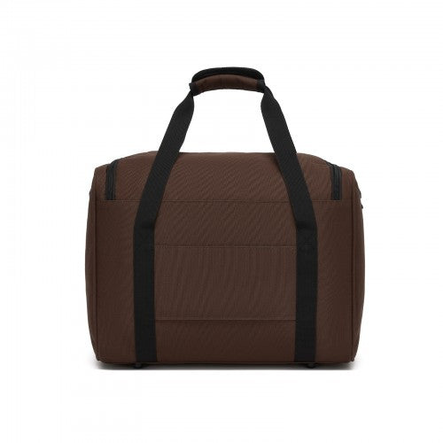TVK2526 - Kono Spacious Airline-Approved Cabin Travel Duffel (40×30×20 cm) - Roomy Weekender with U-Zip Opening - Brown