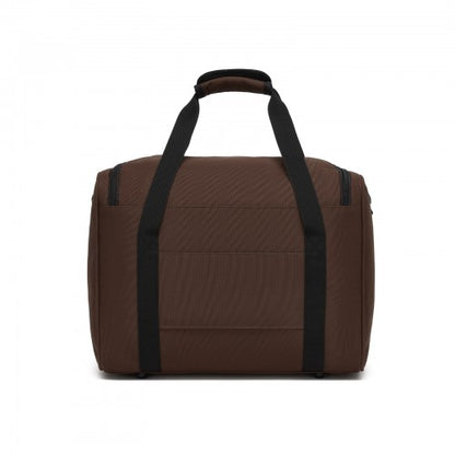TVK2526 - Kono Spacious Airline-Approved Cabin Travel Duffel (40×30×20 cm) - Roomy Weekender with U-Zip Opening - Brown