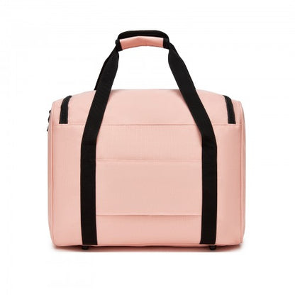 TVK2526 - Kono Spacious Airline-Approved Cabin Travel Duffel (40×30×20 cm) - Roomy Weekender with U-Zip Opening - Pink