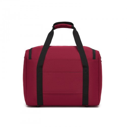 TVK2526 - Kono Spacious Airline-Approved Cabin Travel Duffel (40×30×20 cm) - Roomy Weekender with U-Zip Opening - Burgundy