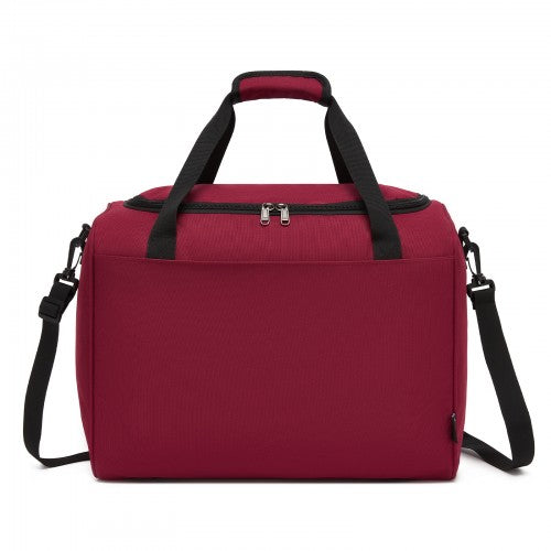 TVK2526 - Kono Spacious Airline-Approved Cabin Travel Duffel (40×30×20 cm) - Roomy Weekender with U-Zip Opening - Burgundy