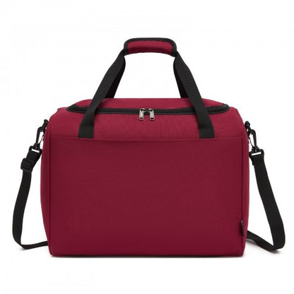 TVK2526 - Kono Spacious Airline-Approved Cabin Travel Duffel (40×30×20 cm) - Roomy Weekender with U-Zip Opening - Burgundy