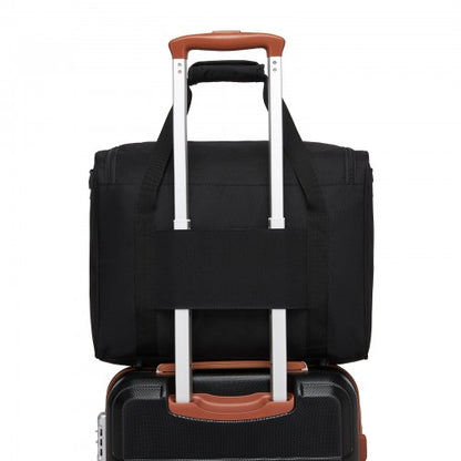 TVK2526 - Kono Spacious Airline-Approved Cabin Travel Duffel (40×30×20 cm) - Roomy Weekender with U-Zip Opening - Black