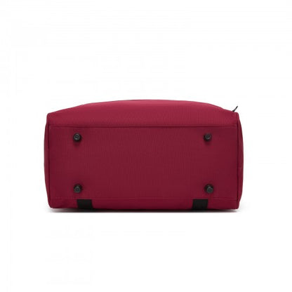 TVK2526 - Kono Spacious Airline-Approved Cabin Travel Duffel (40×30×20 cm) - Roomy Weekender with U-Zip Opening - Burgundy