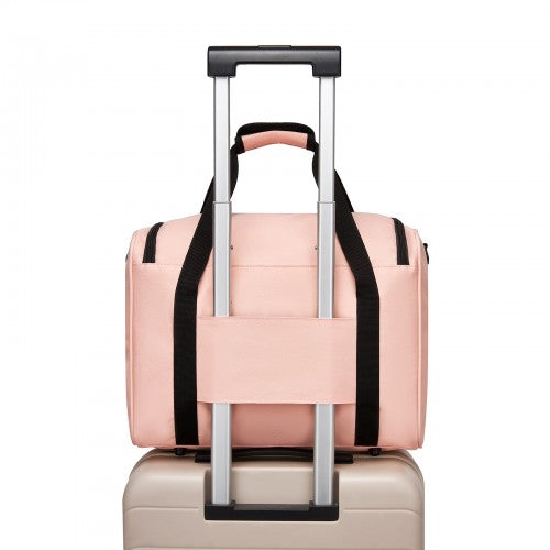 TVK2526 - Kono Spacious Airline-Approved Cabin Travel Duffel (40×30×20 cm) - Roomy Weekender with U-Zip Opening - Pink