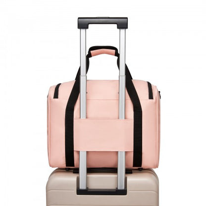 TVK2526 - Kono Spacious Airline-Approved Cabin Travel Duffel (40×30×20 cm) - Roomy Weekender with U-Zip Opening - Pink