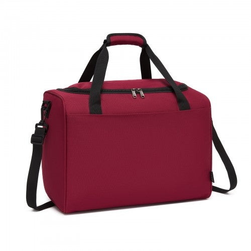 TVK2526 - Kono Spacious Airline-Approved Cabin Travel Duffel (40×30×20 cm) - Roomy Weekender with U-Zip Opening - Burgundy