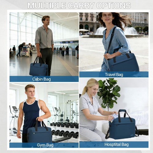 Kono TVK2560 40×30×20 cm navy travel bag – detail view 11