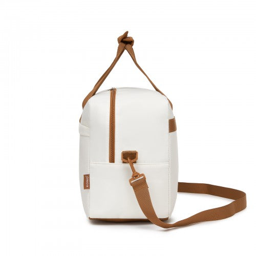 Kono TVK2569 40×30×20 cm beige and brown travel bag – rear view