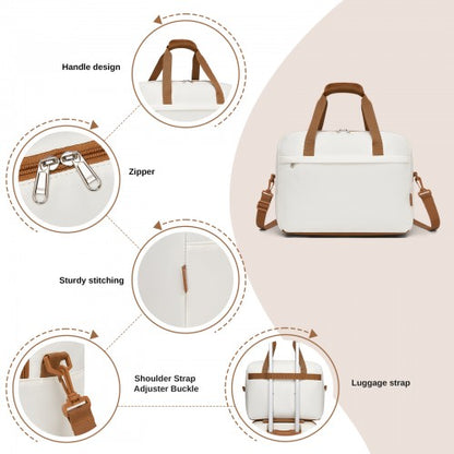 Kono TVK2569 40×30×20 cm beige and brown travel bag – detail view 7