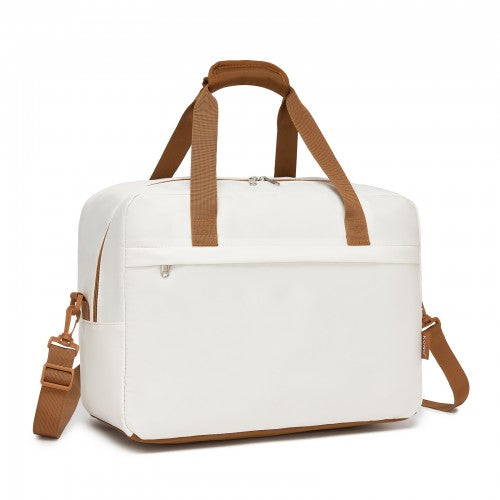 Kono TVK2569 40×30×20 cm beige and brown travel bag – front view