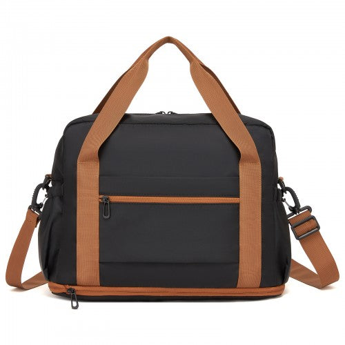 Kono TVK2613 40×30×20 cm black and beige travel bag – detail view 4