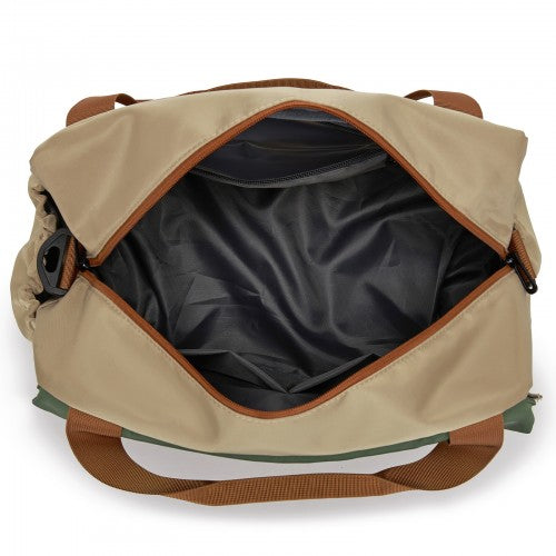 Kono TVK2613 40×30×20 cm khaki and green travel bag – detail view 10