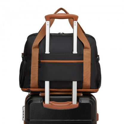 Kono TVK2613 40×30×20 cm black and beige travel bag – detail view 12