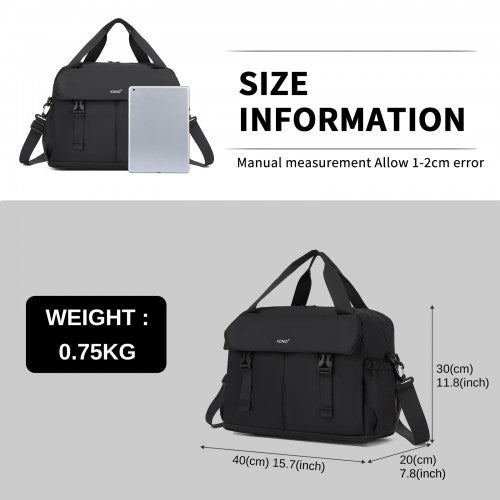 Kono TVK2613 40×30×20 cm black travel bag – detail view 7