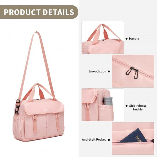 Kono TVK2613 40×30×20 cm pink travel bag – detail view 8