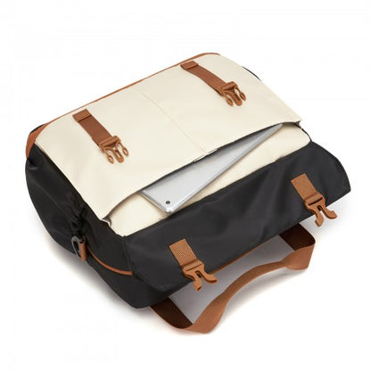 Kono TVK2613 40×30×20 cm black and beige travel bag – detail view 11