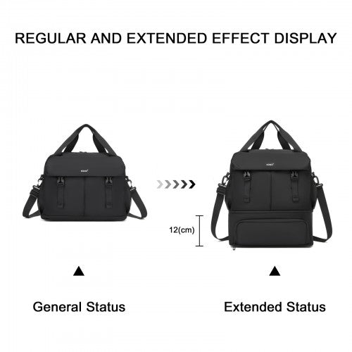 Kono TVK2613 40×30×20 cm black travel bag – detail view 6