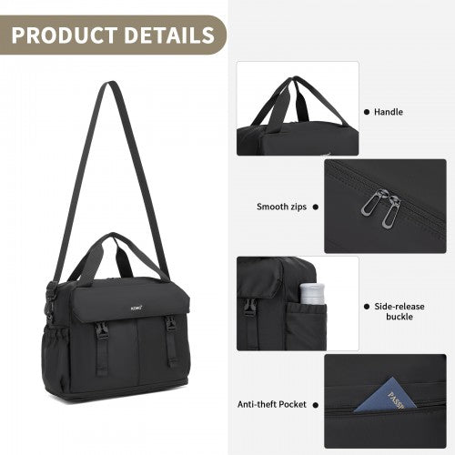 Kono TVK2613 40×30×20 cm black travel bag – detail view 8