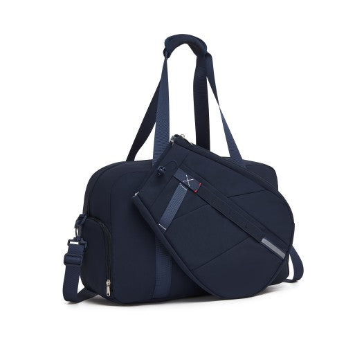 TVK2627 - Kono 25L Unisex Modular Tennis Travel Bag Set, Water Repellent Nylon Gym Bag with Detachable Racket Sleeve