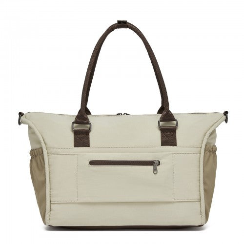 Miss Lulu TVM2520 khaki and beige travel bag – detail view 4