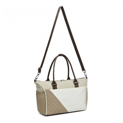 Miss Lulu TVM2520 khaki and beige travel bag – detail view 10