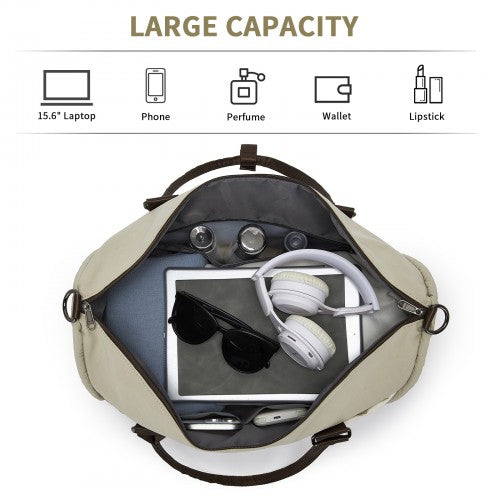 Miss Lulu TVM2520 khaki and beige travel bag – detail view 8